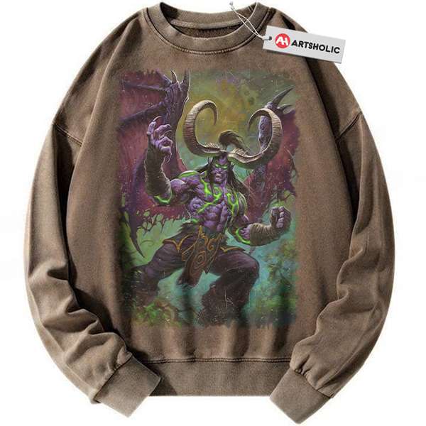 Alternative view of Illidan Stormrage sweatshirt, Dota sweatshirt, World of Warcraft sweatshirt, WoW sweatshirt, Game sweatshirt, Vintage Sweater
