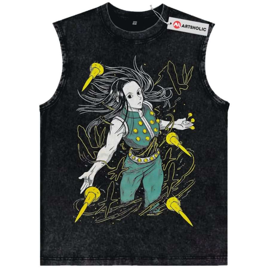 Alternative view of Illumi Zoldyck Tank Top, Hunter x Hunter Tank Top, HxH Tank Top, Anime Tank Top, Vintage Tank Top