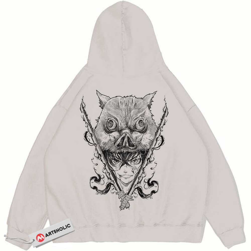 Inosuke Hashibira Hoodie, Demon Slayer Hoodie, Anime Hoodie, Vintage Hoodie