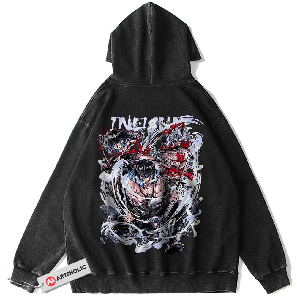 Inosuke Hashibira Hoodie, Demon Slayer Hoodie, Anime Hoodie, Vintage Hoodie