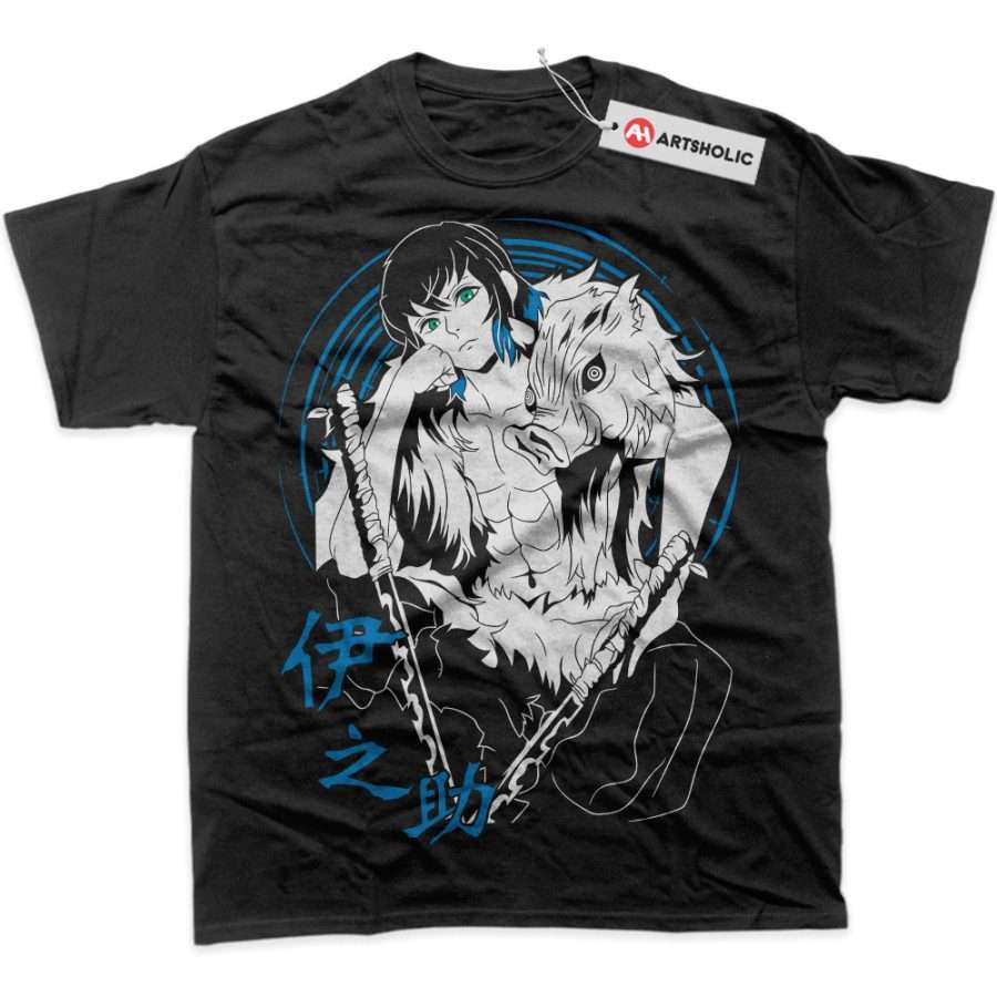 Alternative view of Inosuke Hashibira Shirt, Demon Slayer Shirt, Anime Shirt, Graphic Tee