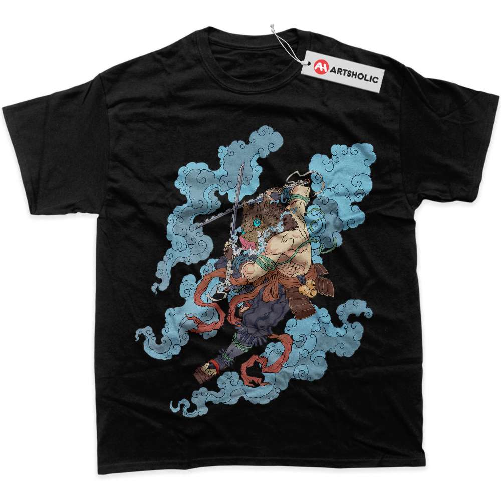 Alternative view of Inosuke Hashibira Shirt, Demon Slayer Shirt, Anime Shirt, graphic Tee
