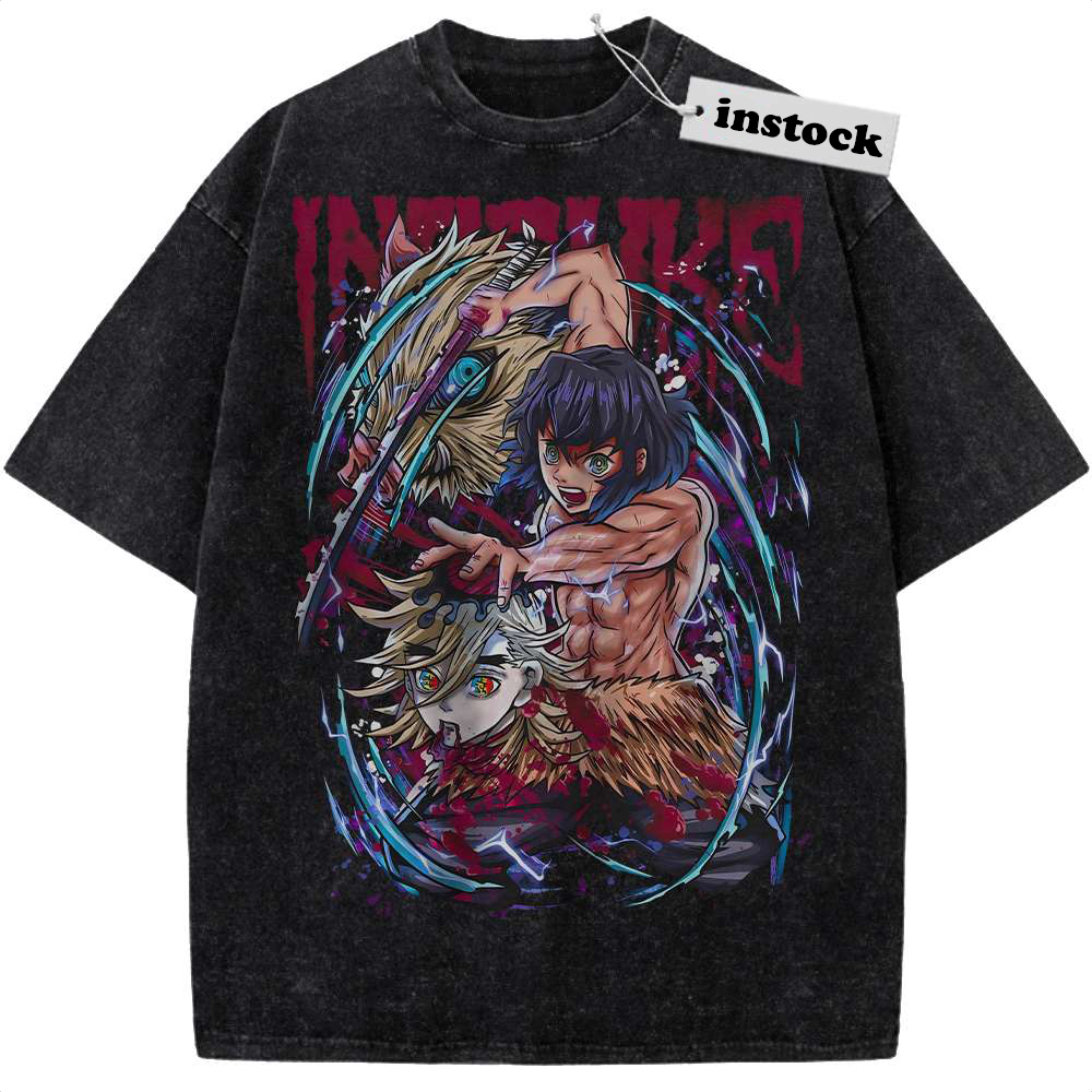 Inosuke Hashibira Shirt, Demon Slayer Shirt, Anime Shirt, Vintage T-Shirt