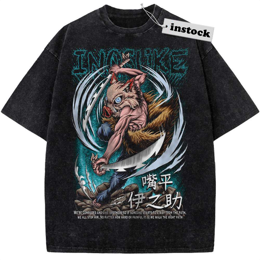 Inosuke Hashibira Shirt, Demon Slayer Shirt, Anime Shirt, Vintage T-Shirt