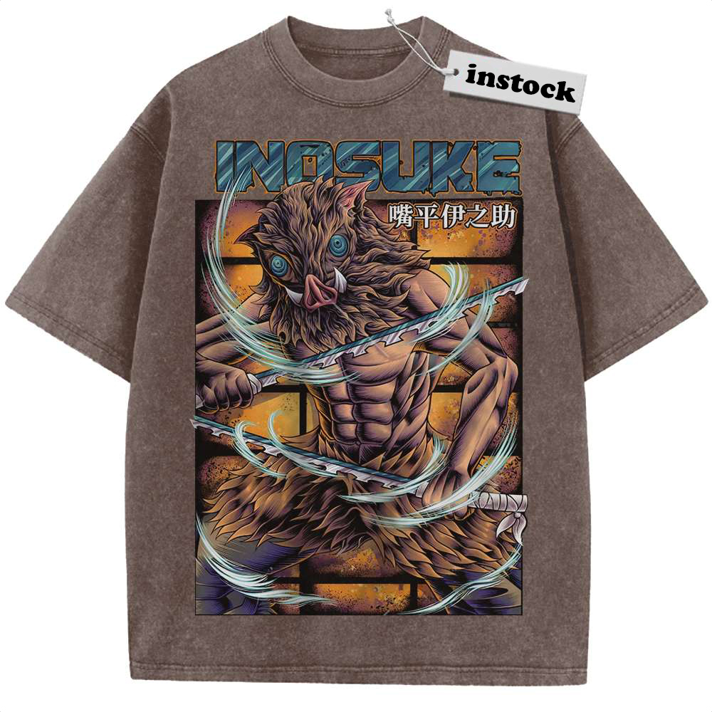 Inosuke Hashibira Shirt, Demon Slayer Shirt, Anime Shirt, Vintage T-Shirt