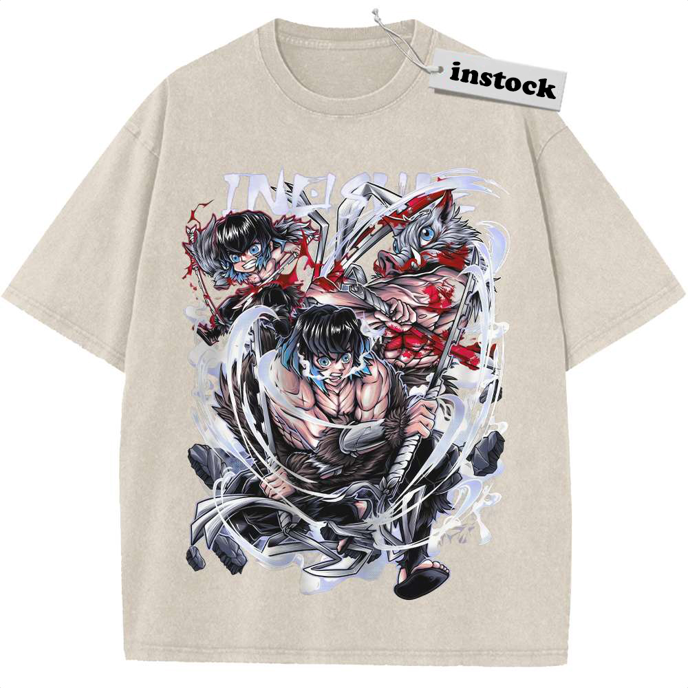 Inosuke Hashibira Shirt, Demon Slayer Shirt, Anime Shirt, Vintage T-Shirt