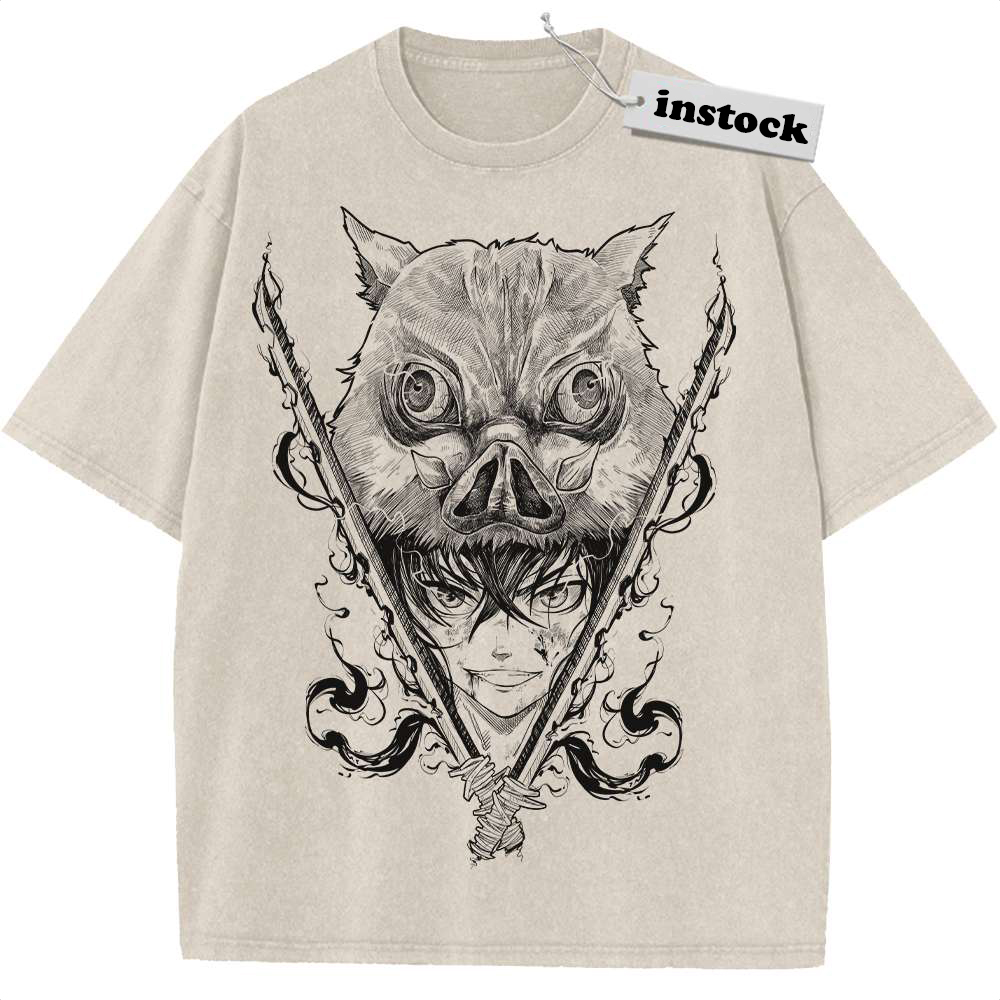 Inosuke Hashibira Shirt, Demon Slayer Shirt, Anime Shirt, Vintage Tee