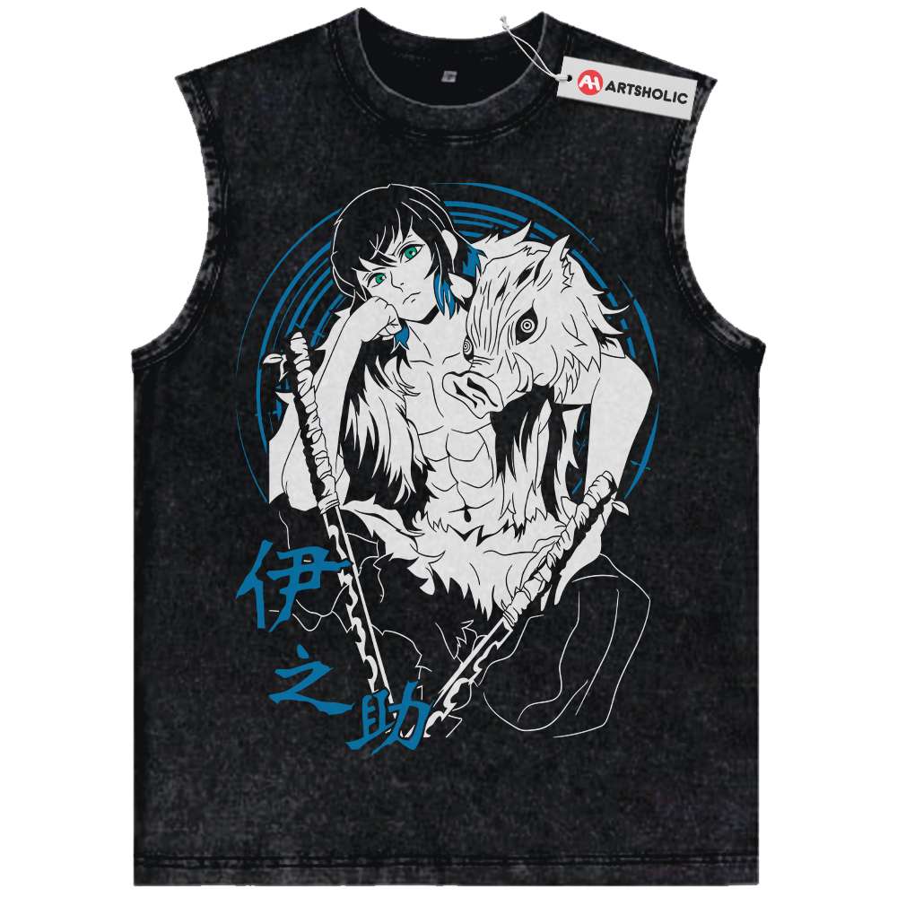 Inosuke Hashibira Tank Top, Demon Slayer Tank Top, Anime Tank Top, Vintage Tank Top