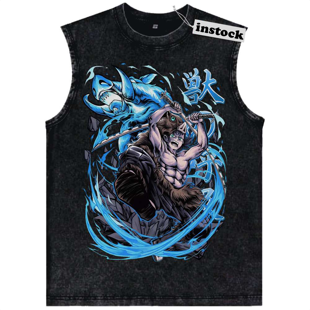 Inosuke Hashibira Tank Top, Demon Slayer Tank Top, Anime Tank Top, Vintage Tank Top