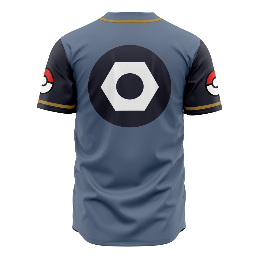 Alternative view of Iron Heads Steel Type Pokemon Baseball Jersey