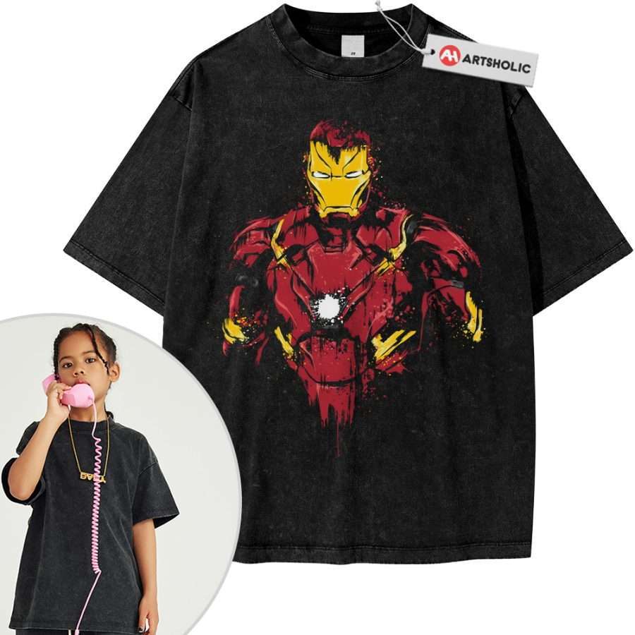 Alternative view of Iron Man Shirt For Kids, Marvel Comics Shirt For Kids, Vintage Tee For Kids