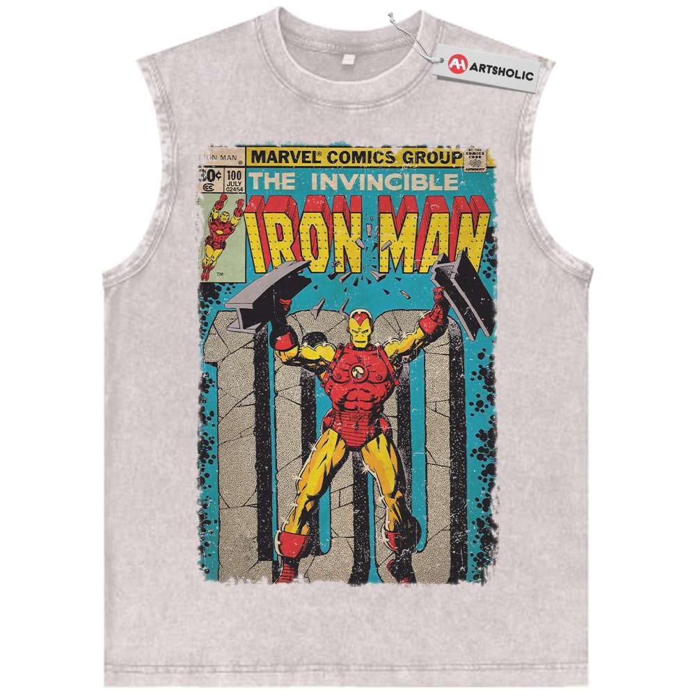Alternative view of Iron Man Tank Top, Marvel Comics Tank Top, Vintage Tank Top
