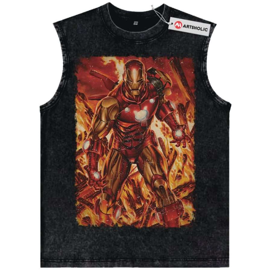 Alternative view of Iron Man Tank Top, Marvel Comics Tank Top, Vintage Tank Top