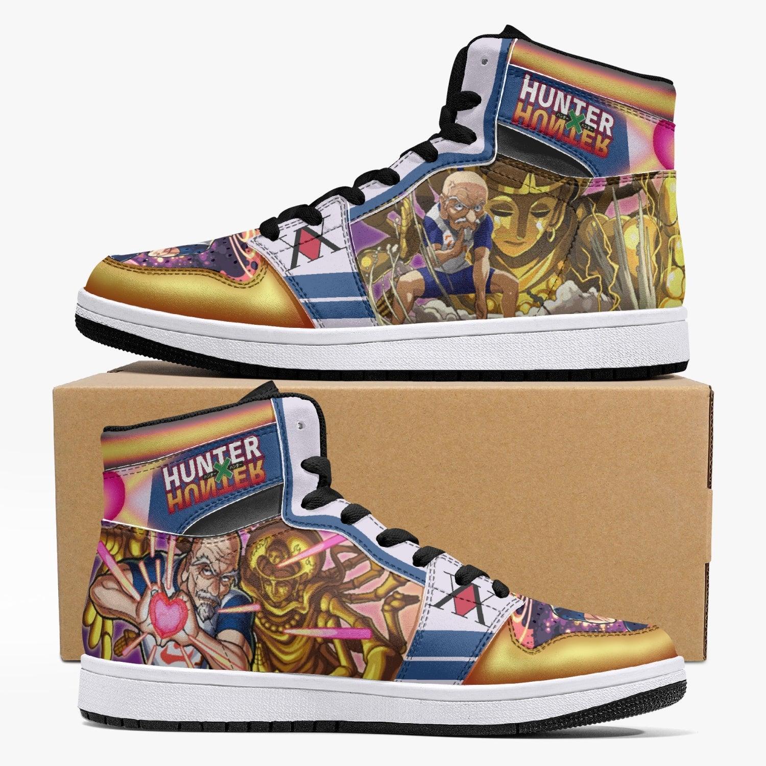 Isaac Netero 100 Type Guanyin Bodhisattva Hunter X Hunter Custom Sneaker Mid 1 Basketball Shoes - Otaku Hall