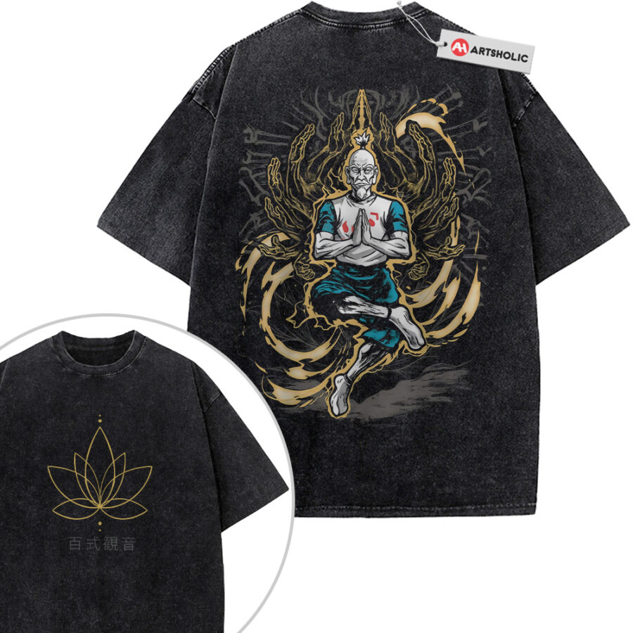 Alternative view of Isaac Netero Shirt, Hunter x Hunter Shirt, HxH Shirt, Anime Shirt, Vintage T-Shirt 2-Sided