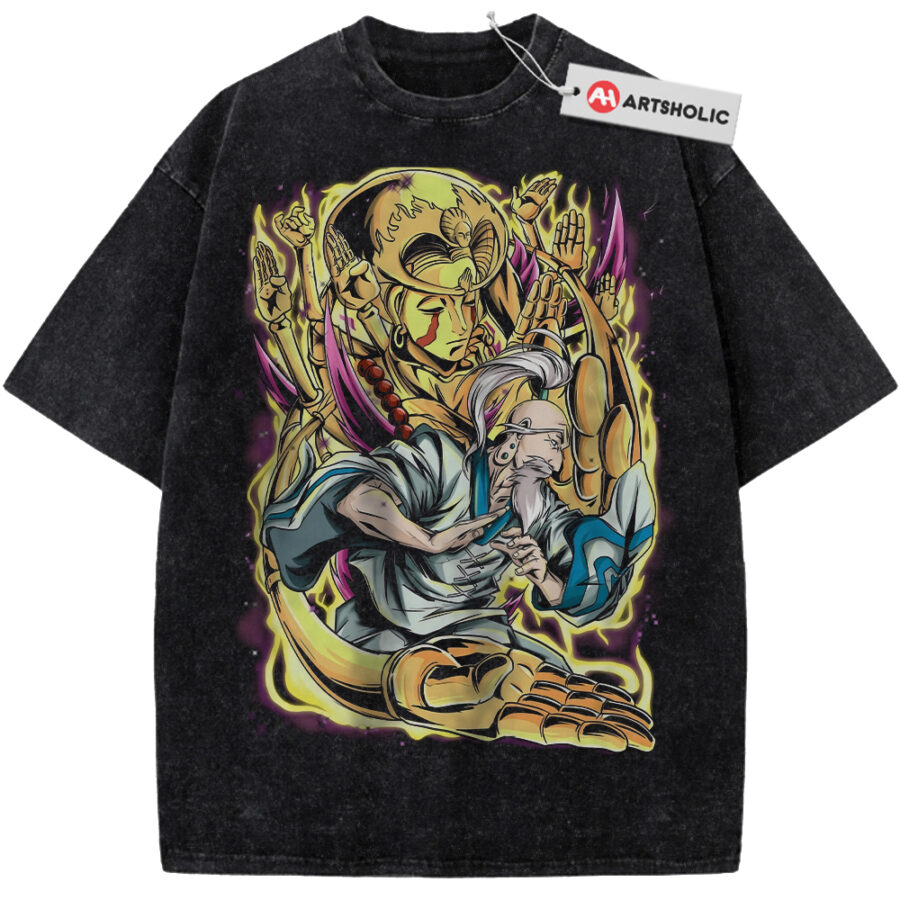 Alternative view of Isaac Netero Shirt, Hunter x Hunter Shirt, HxH Shirt, Anime Shirt, Vintage T-Shirt