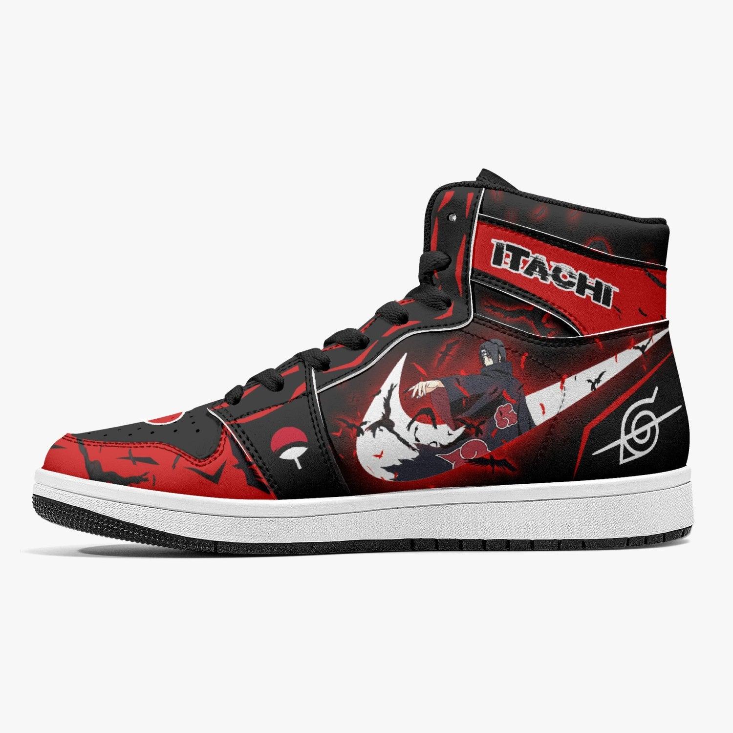 Alternative view of Itachi Clan Ninja Custom Sneaker Mid 1 Basketball Shoes - Otaku Hall