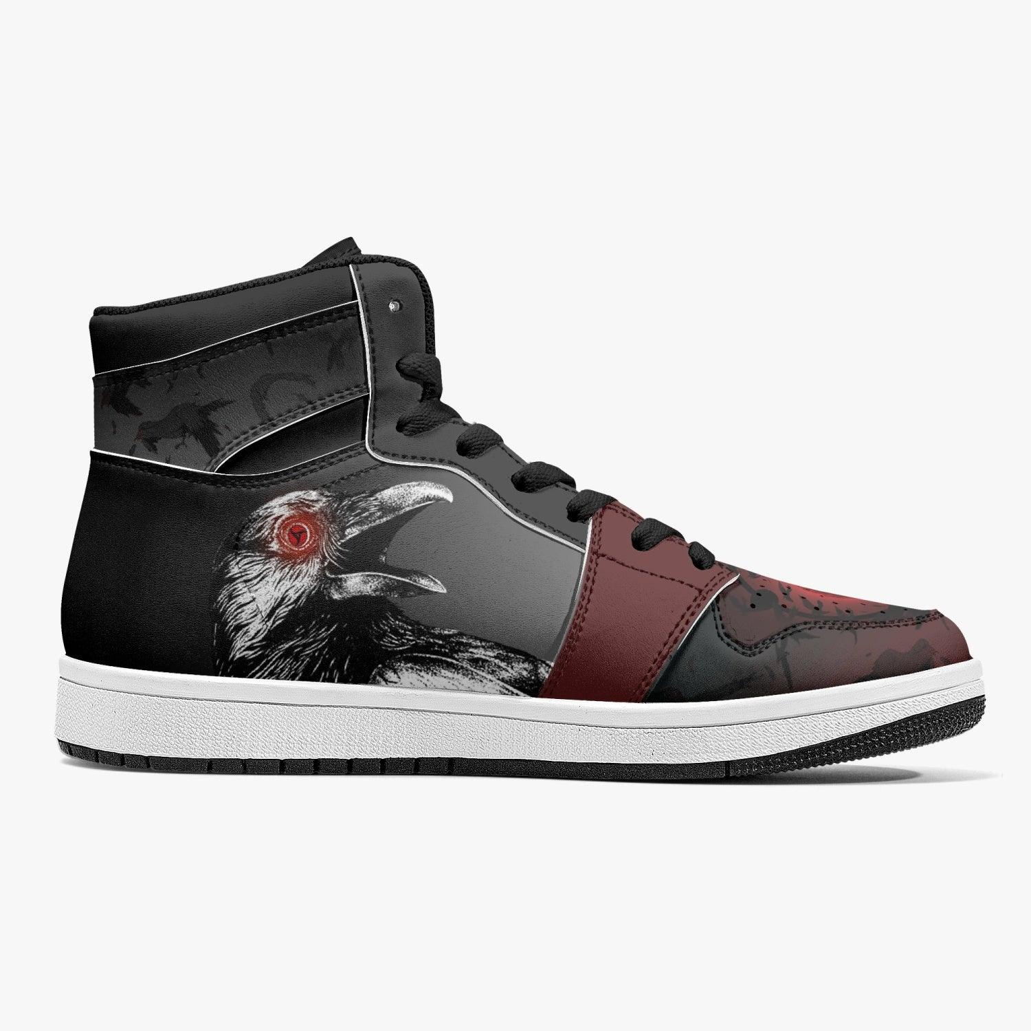 Alternative view of Itachi Clan Ninja V6 Custom Sneaker Mid 1 Basketball Shoes - Otaku Hall