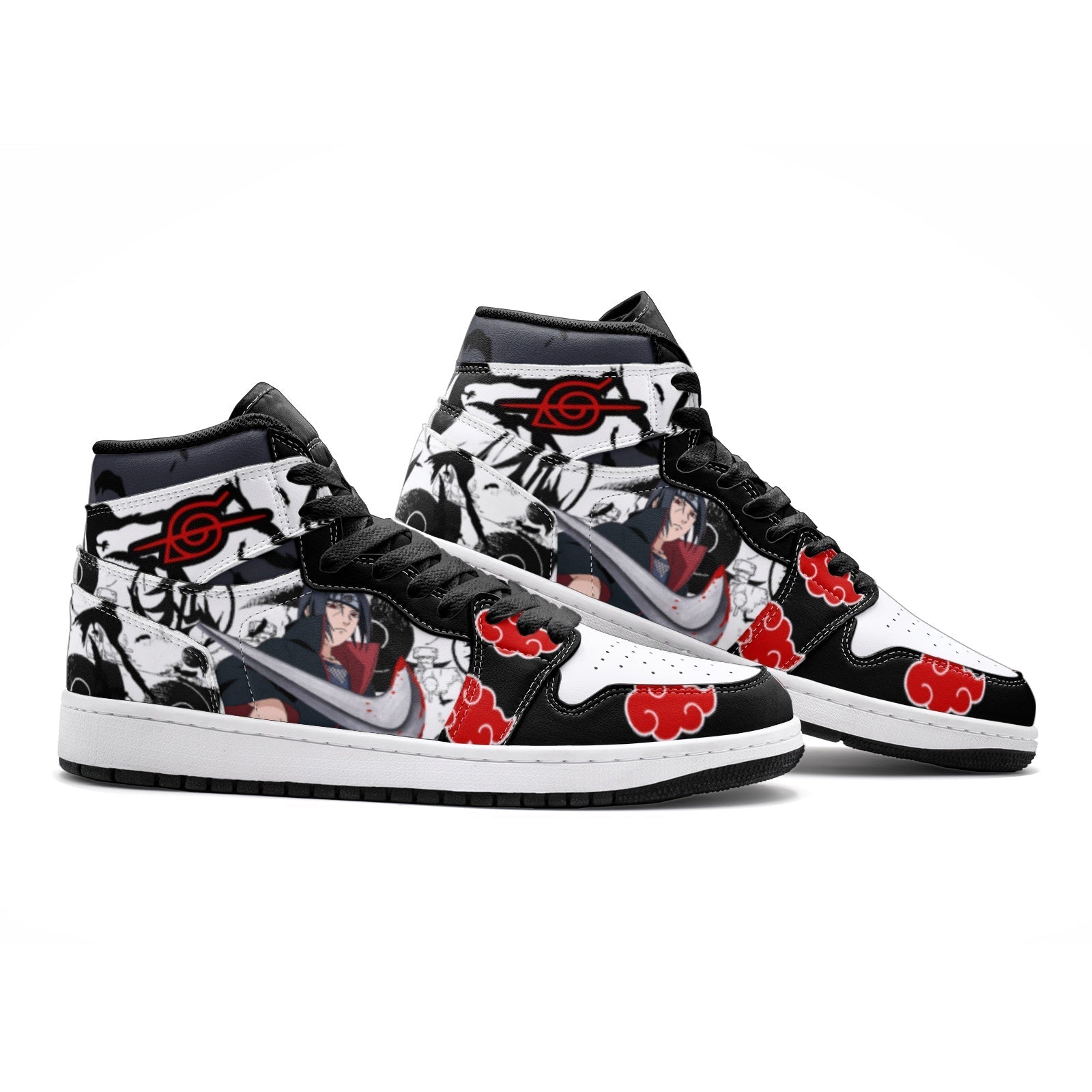 Itachi Clan V3 Ninja Custom Sneaker Mid 1 Basketball Shoes - Otaku Hall