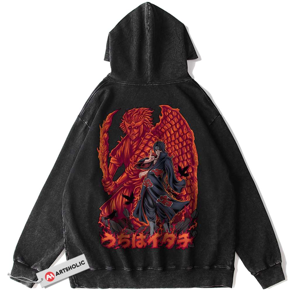 Itachi Uchiha Hoodie, Akatsuki Hoodie, Naruto Hoodie, Anime Hoodie, Vintage Hoodie