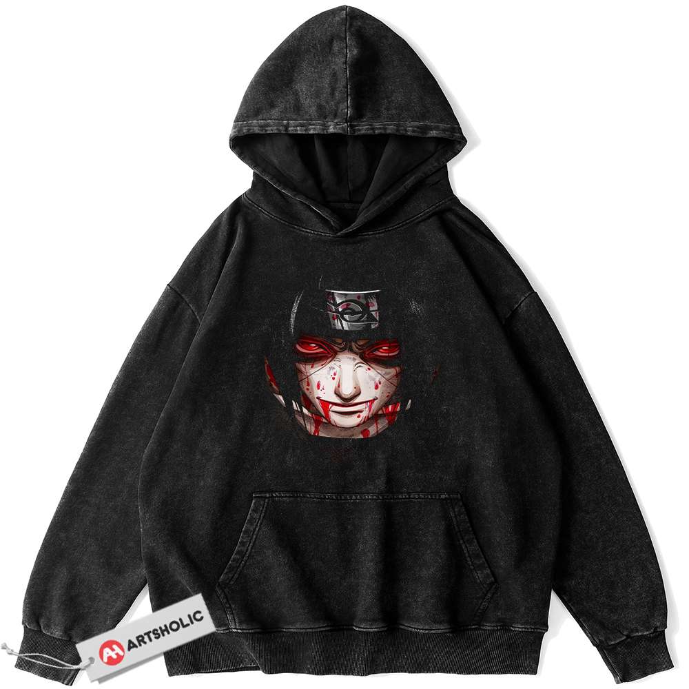 Itachi Uchiha Hoodie, Naruto Hoodie, Anime Hoodie, Vintage Hoodie