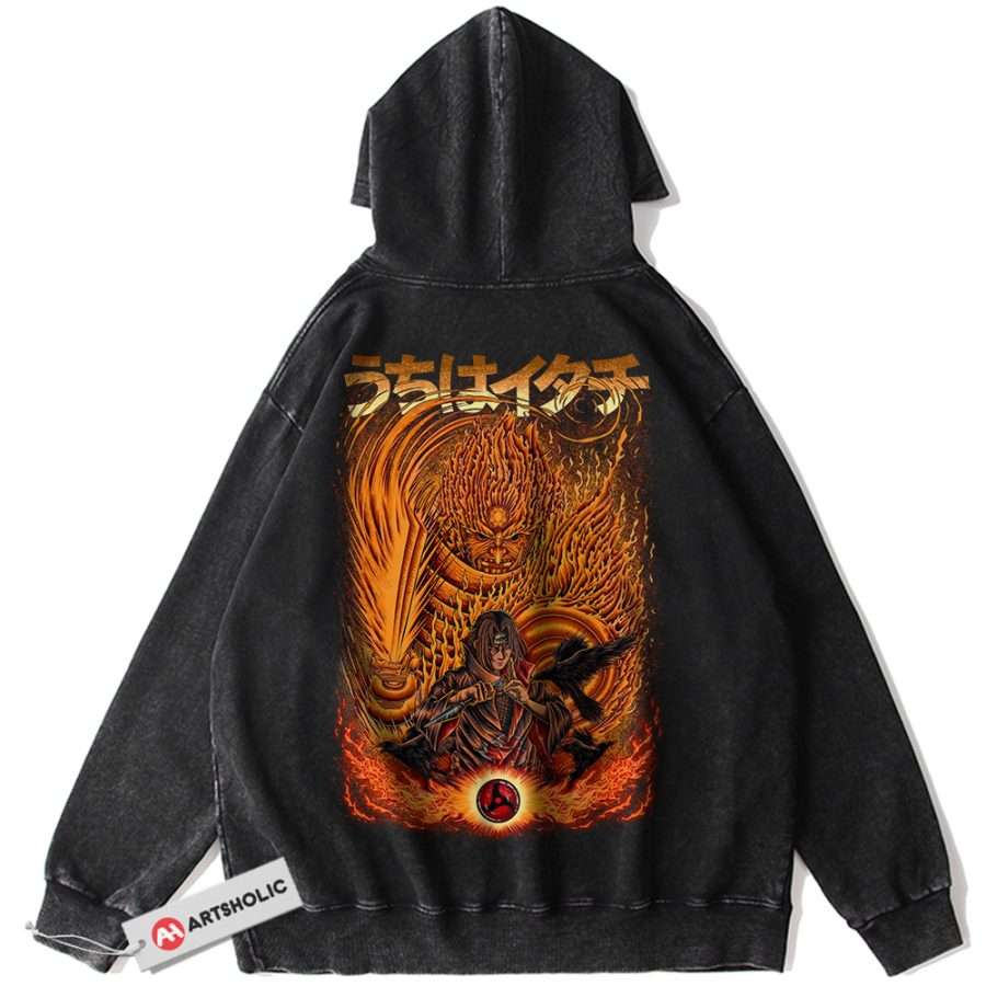 Alternative view of Itachi Uchiha Hoodie, Naruto Hoodie, Anime Hoodie, Vintage Hoodie