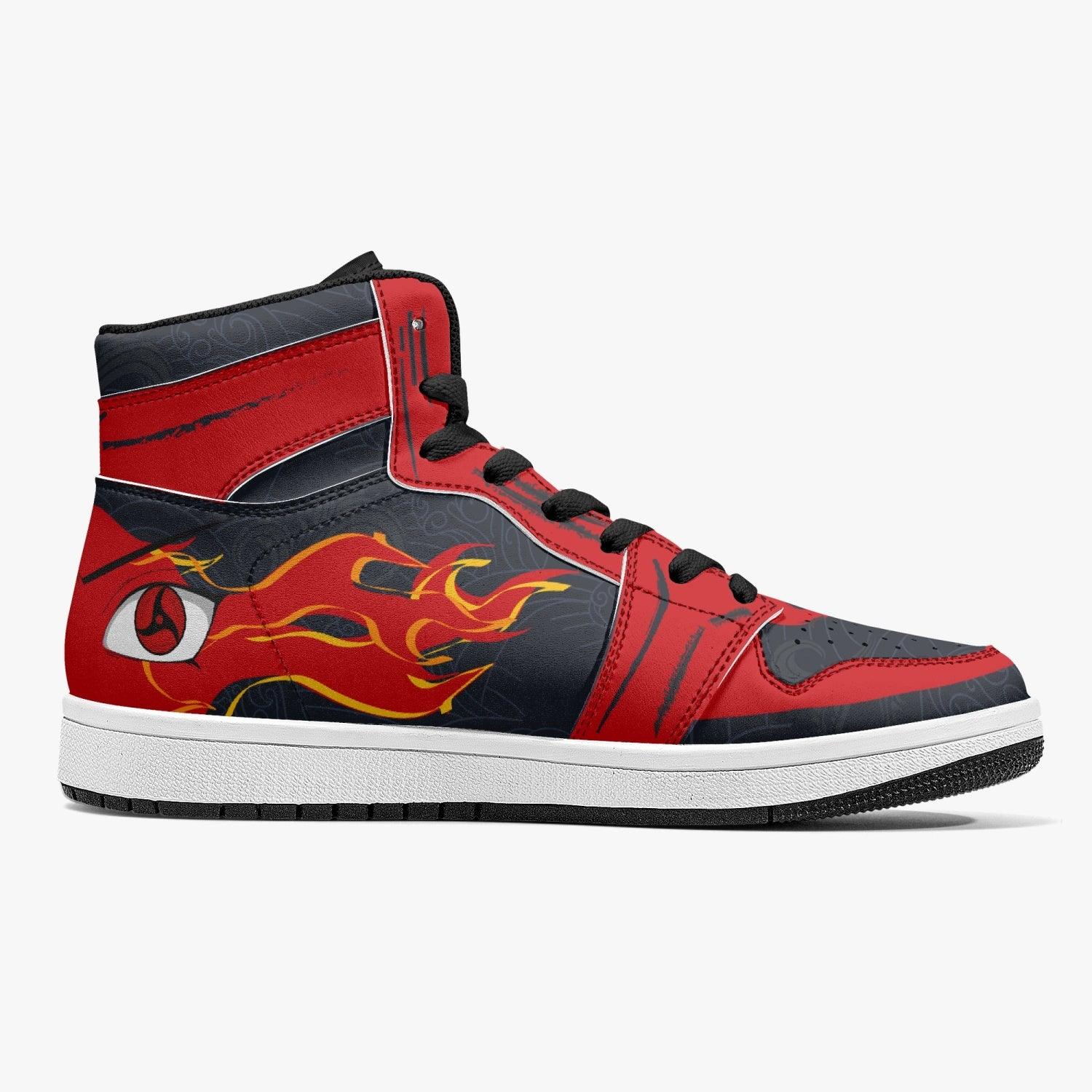 Alternative view of Itachi Uchiha Naruto V3 Custom Sneaker Mid 1 Basketball Shoes - Otaku Hall