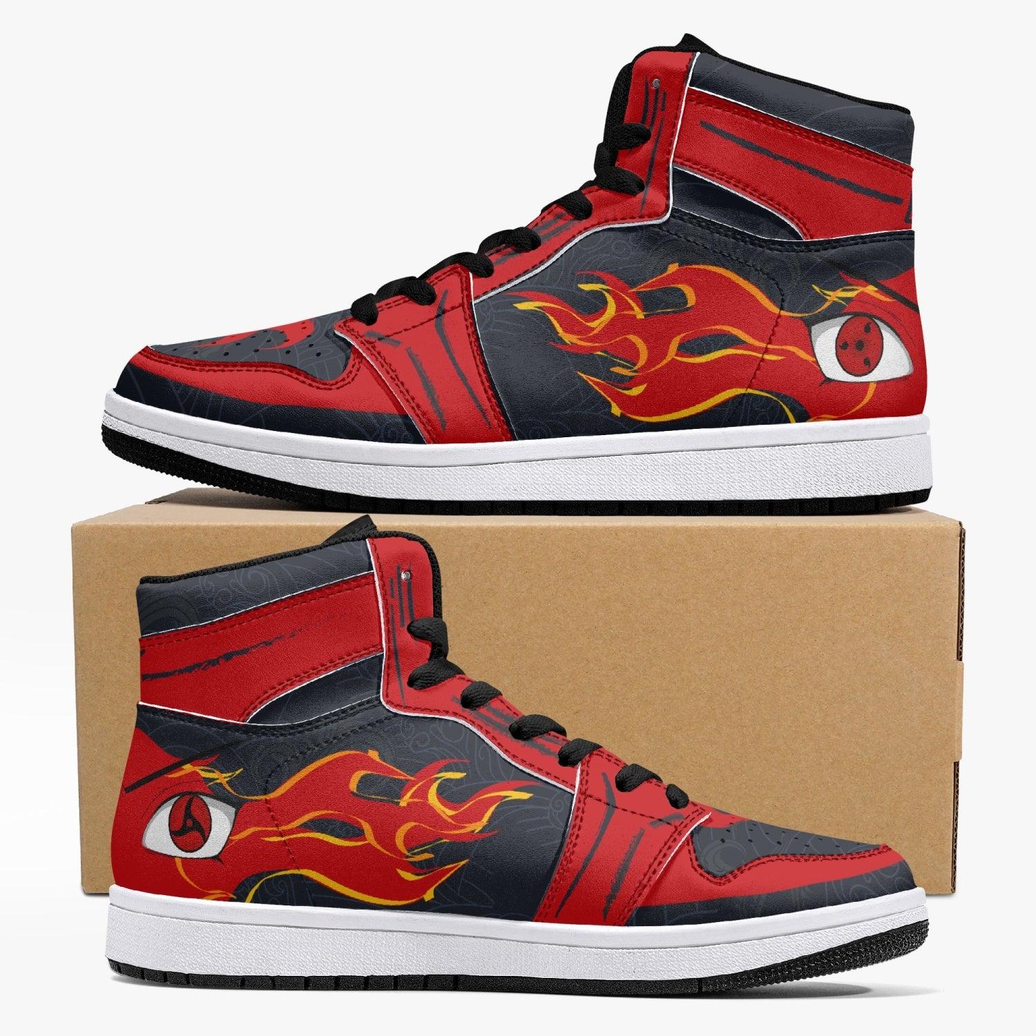 Itachi Uchiha Naruto V3 Custom Sneaker Mid 1 Basketball Shoes - Otaku Hall