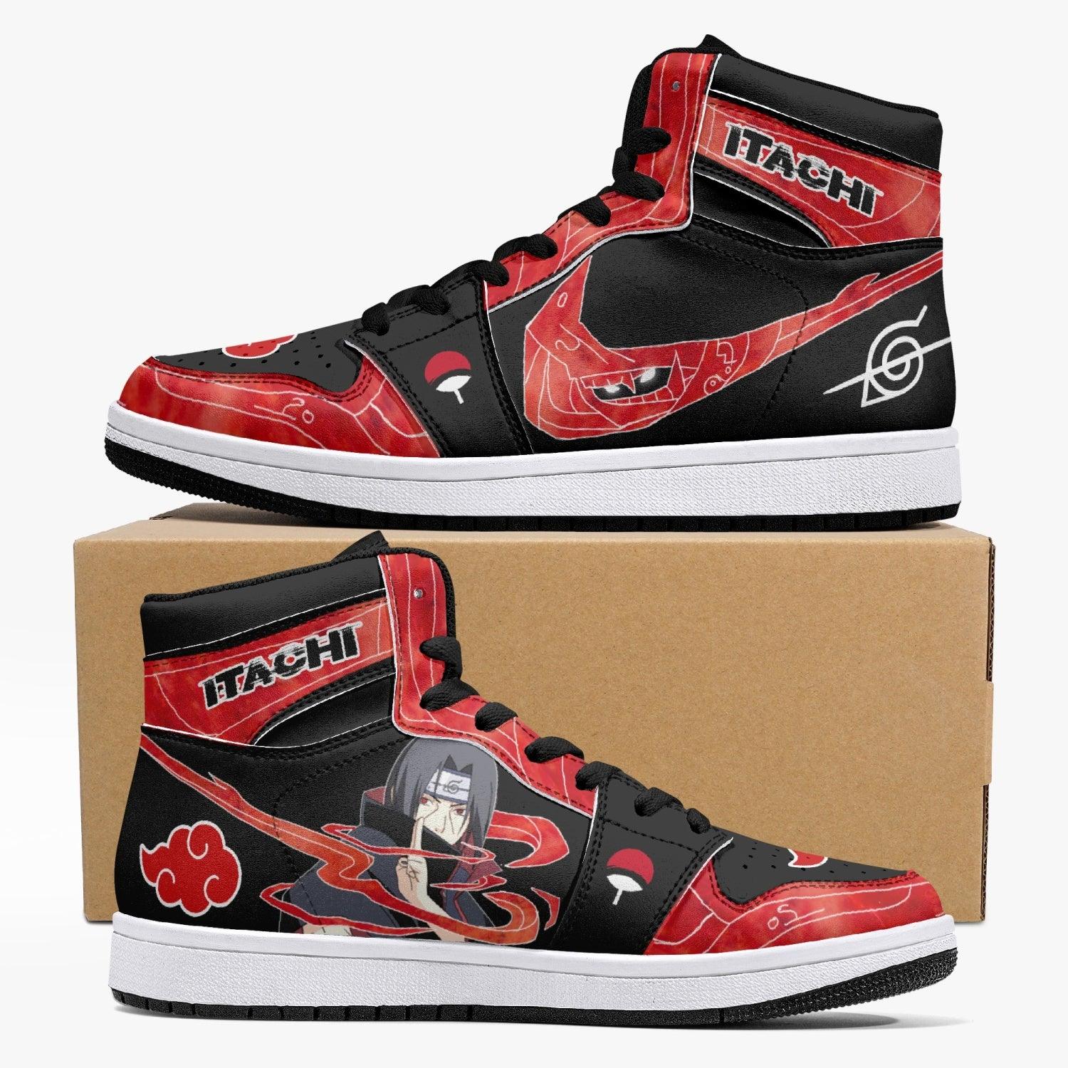 Itachi Uchiha Naruto V4 Custom Sneaker Mid 1 Basketball Shoes - Otaku Hall
