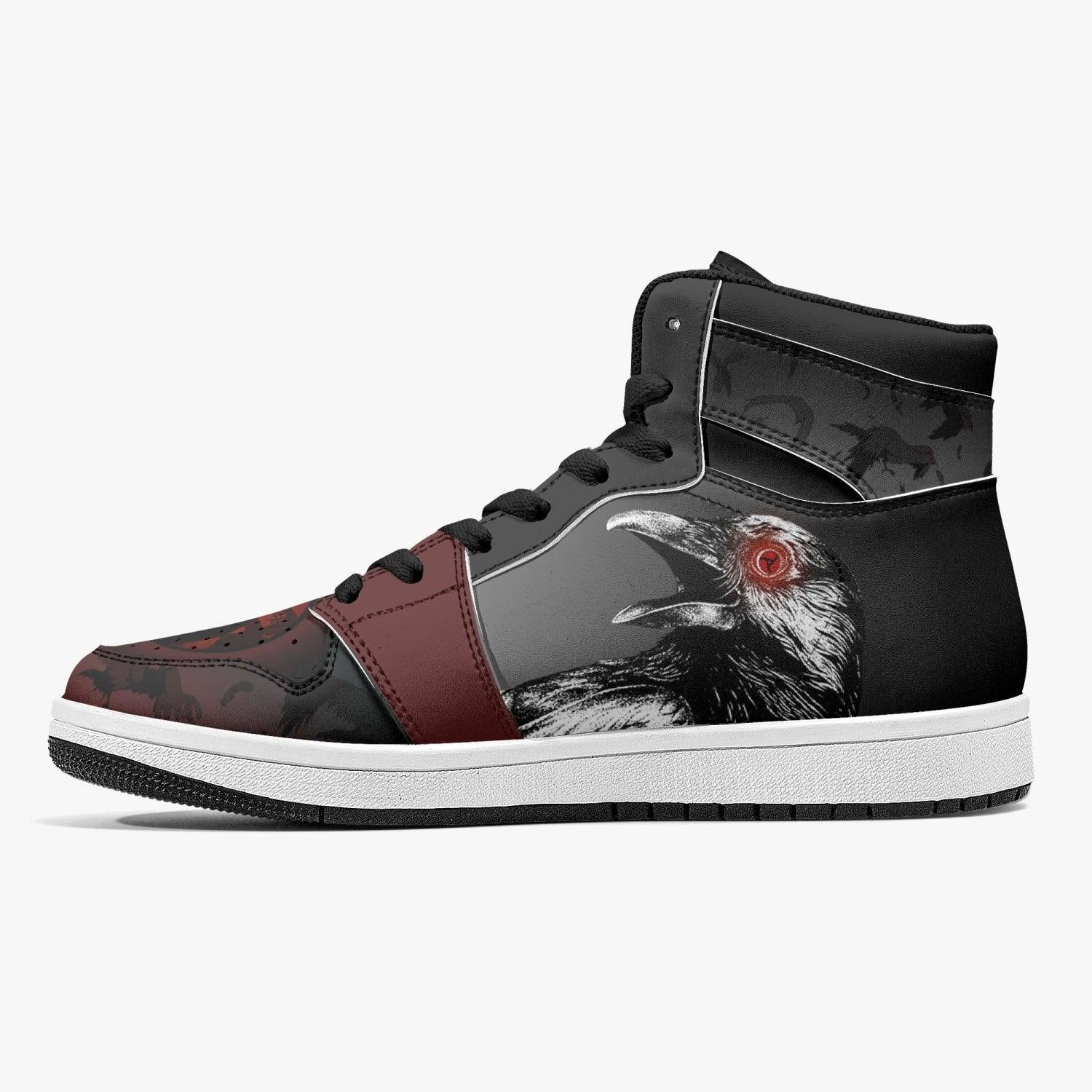 Alternative view of Itachi Uchiha Naruto V7 Custom Sneaker Mid 1 Basketball Shoes - Otaku Hall