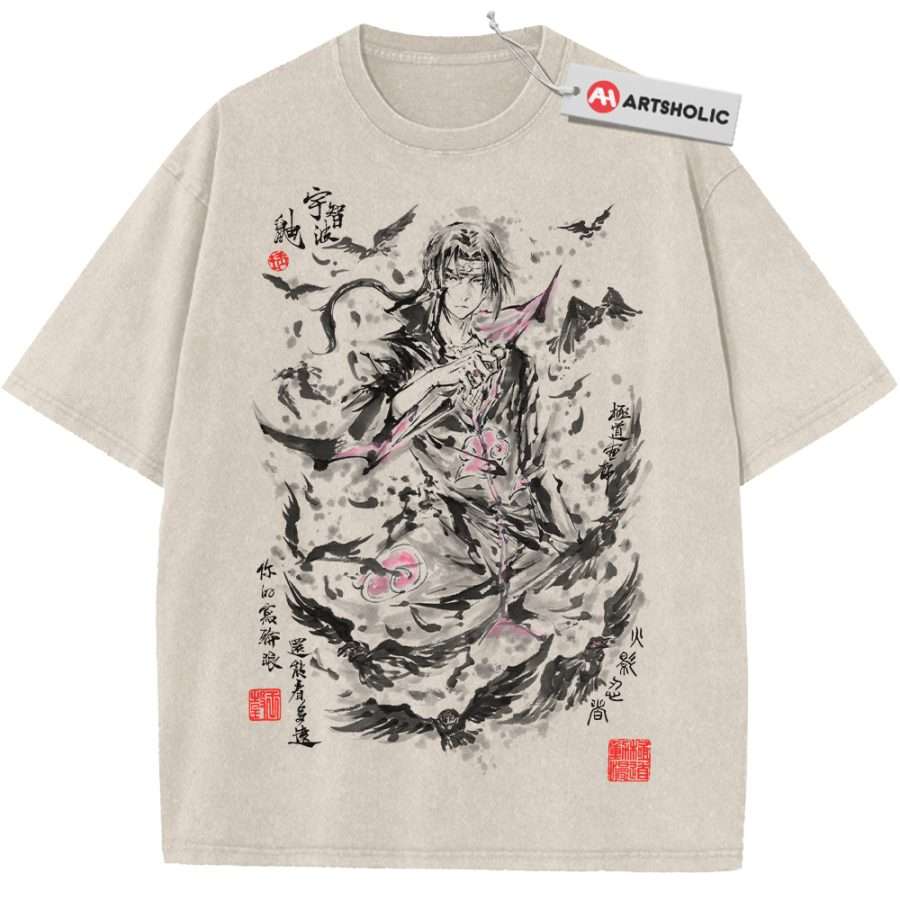 Alternative view of Itachi Uchiha Shirt, Akatsuki Shirt, Naruto Shirt, Anime Shirt, Vintage T-Shirt