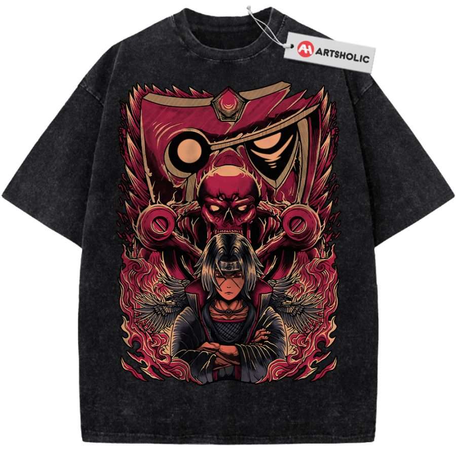 Alternative view of Itachi Uchiha Shirt, Akatsuki Shirt, Naruto Shirt, Anime Shirt, Vintage T-Shirt