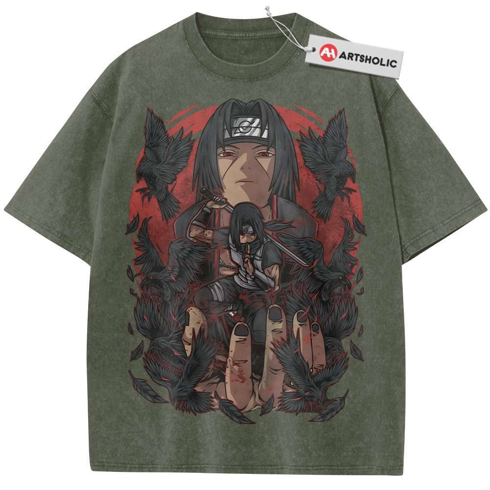 Alternative view of Itachi Uchiha Shirt, Akatsuki Shirt, Naruto Shirt, Anime Shirt, Vintage T-Shirt