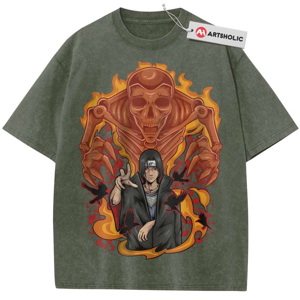 Alternative view of Itachi Uchiha Shirt, Akatsuki Shirt, Naruto Shirt, Anime Shirt, Vintage T-Shirt