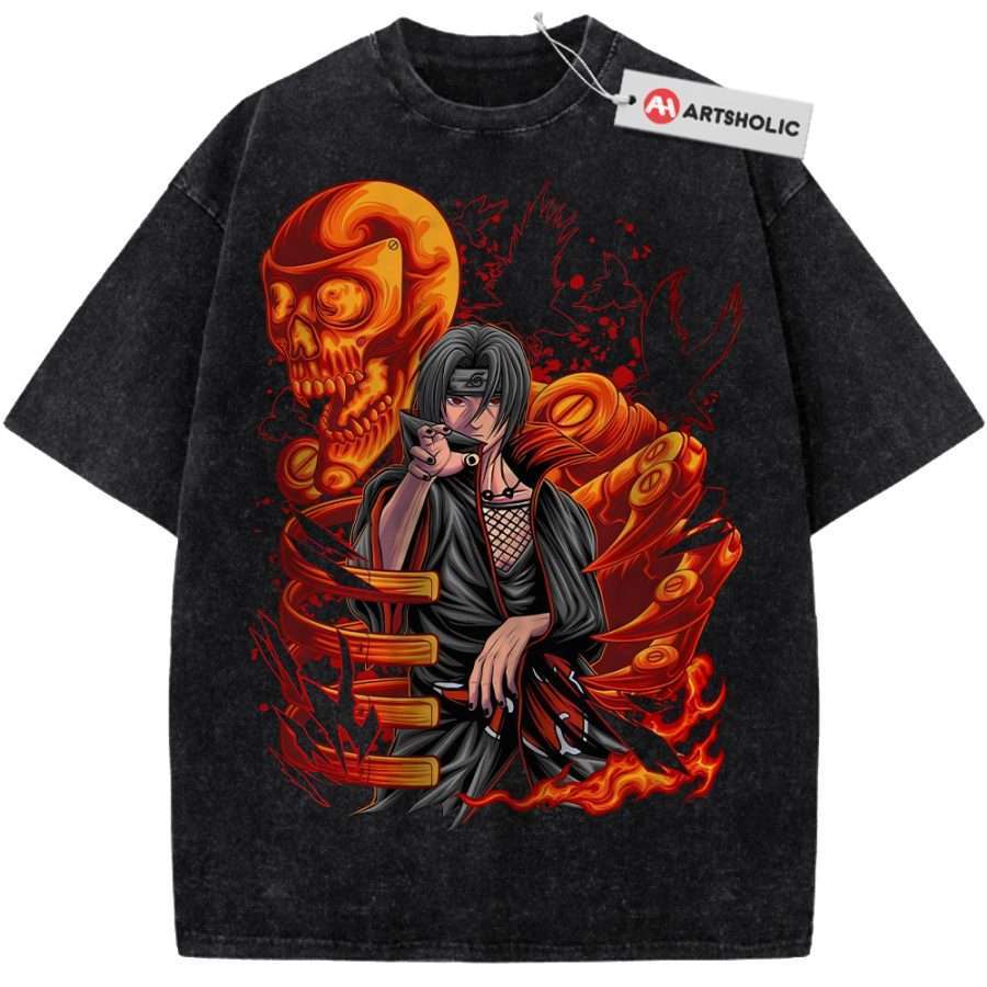 Alternative view of Itachi Uchiha Shirt, Akatsuki Shirt, Naruto Shirt, Anime Shirt, Vintage Tee