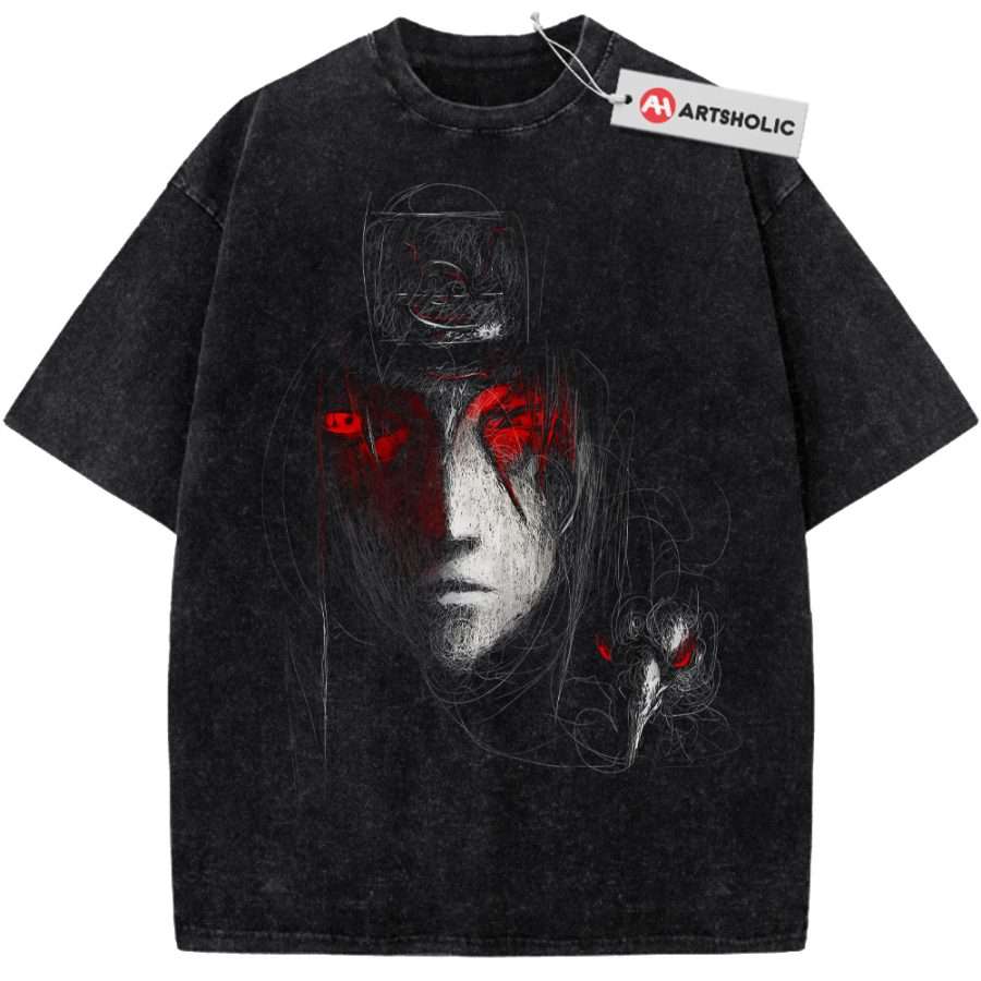 Alternative view of Itachi Uchiha Shirt, Akatsuki Shirt, Naruto Shirt, Anime Shirt, Vintage Tee