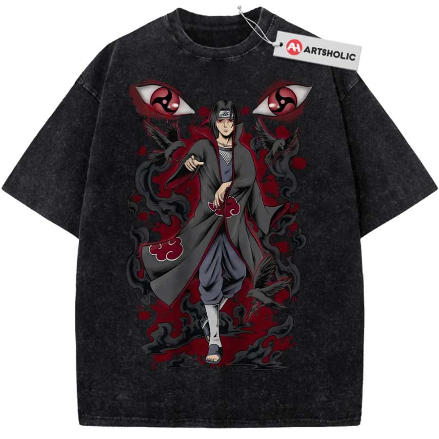 Alternative view of Itachi Uchiha Shirt, Akatsuki Shirt, Naruto Shirt, Anime Shirt, Vintage Tee