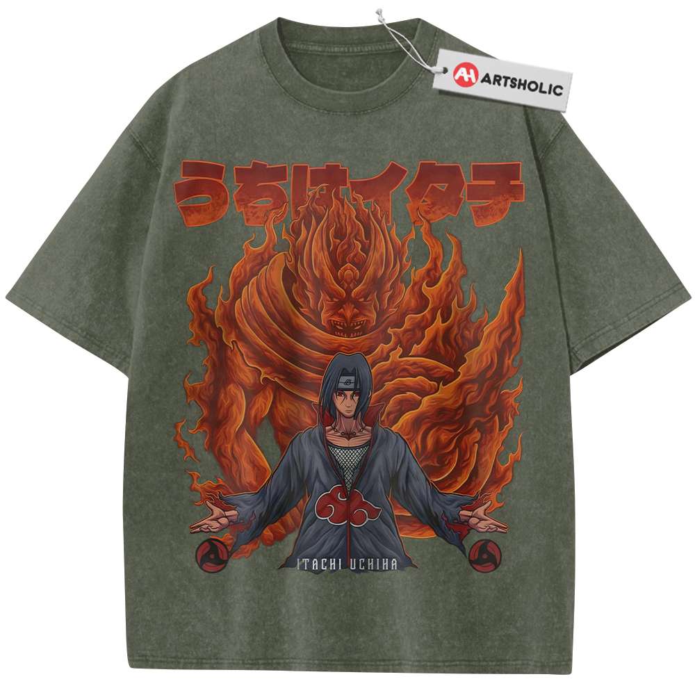 Alternative view of Itachi Uchiha Shirt, Akatsuki Shirt, Naruto Shirt, Anime Shirt, Vintage Tee