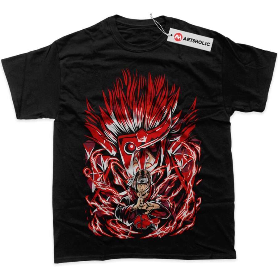 Alternative view of Itachi Uchiha Shirt, Naruto Shirt, Anime Shirt, Graphic T-Shirt