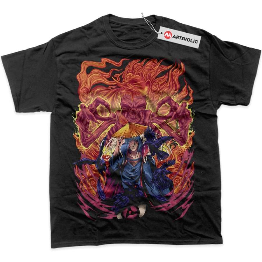 Alternative view of Itachi Uchiha Shirt, Naruto Shirt, Anime Shirt, Graphic T-Shirt