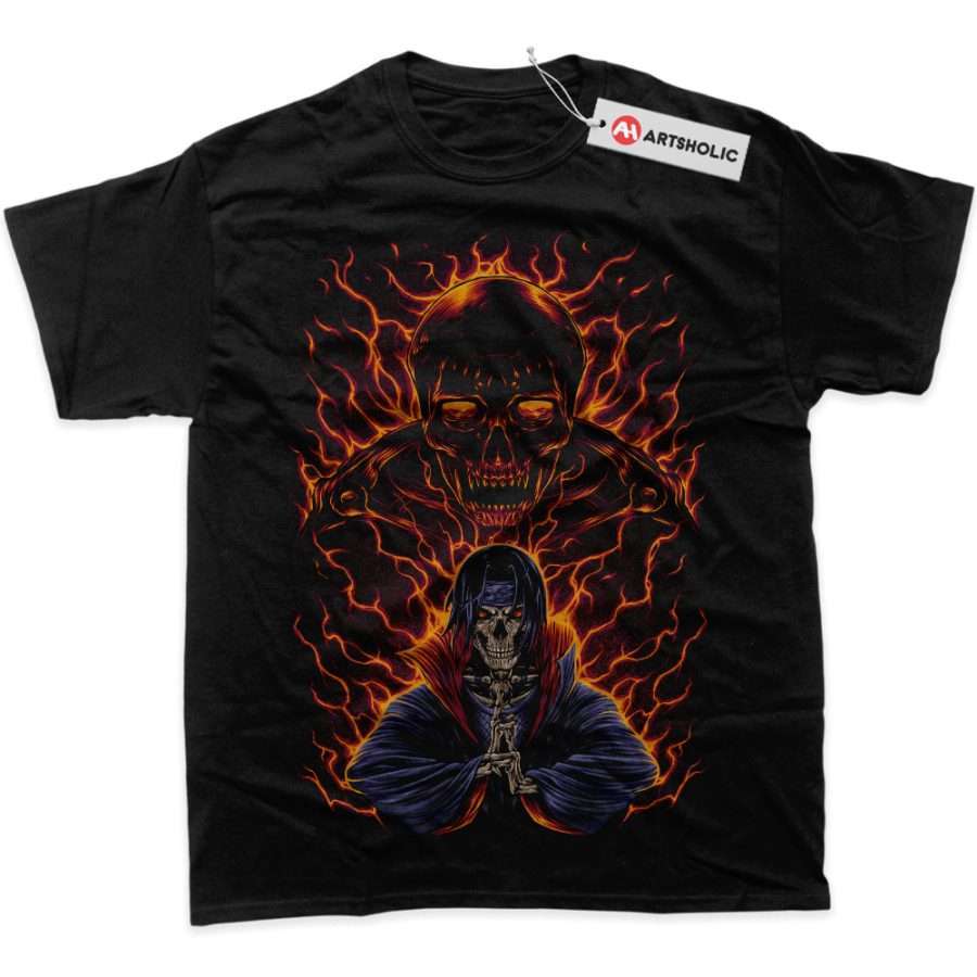 Alternative view of Itachi Uchiha Shirt, Naruto Shirt, Anime Shirt, Graphic T-Shirt