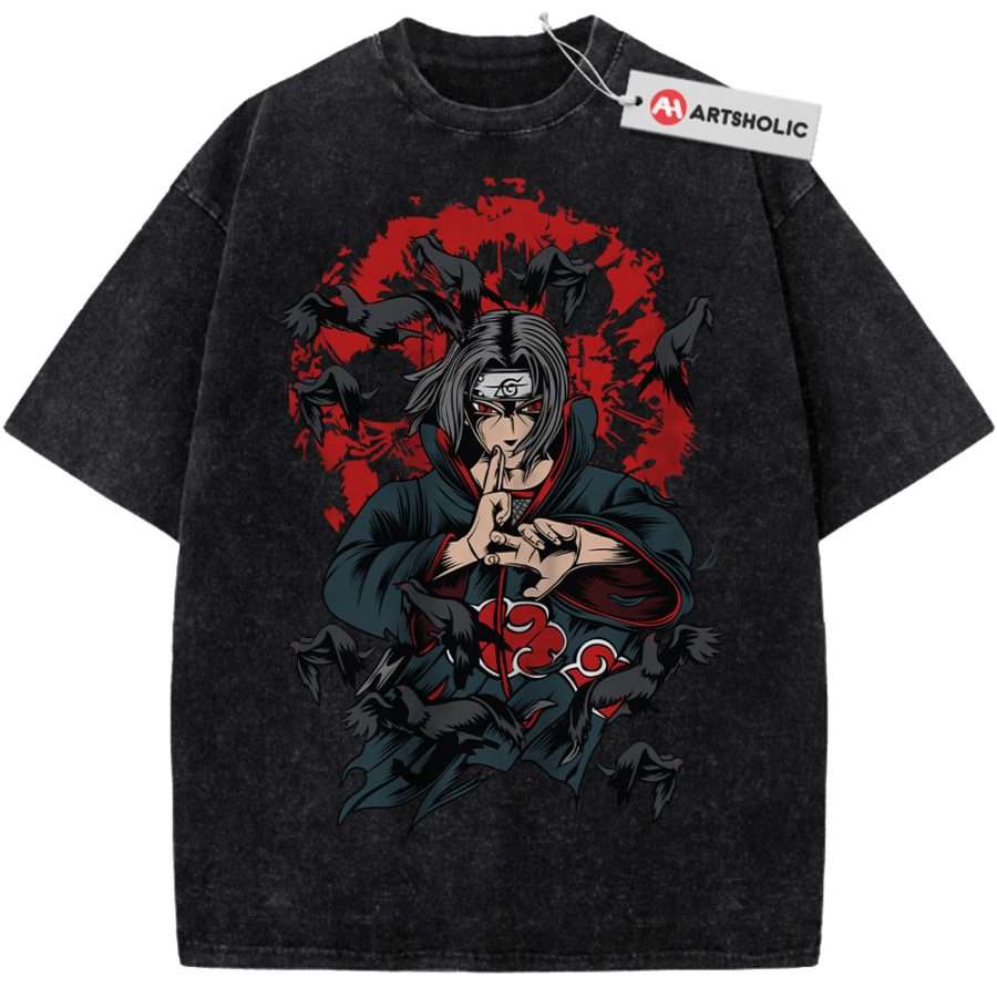 Alternative view of Itachi Uchiha Shirt, Naruto Shirt, Anime Shirt, Vintage T-Shirt