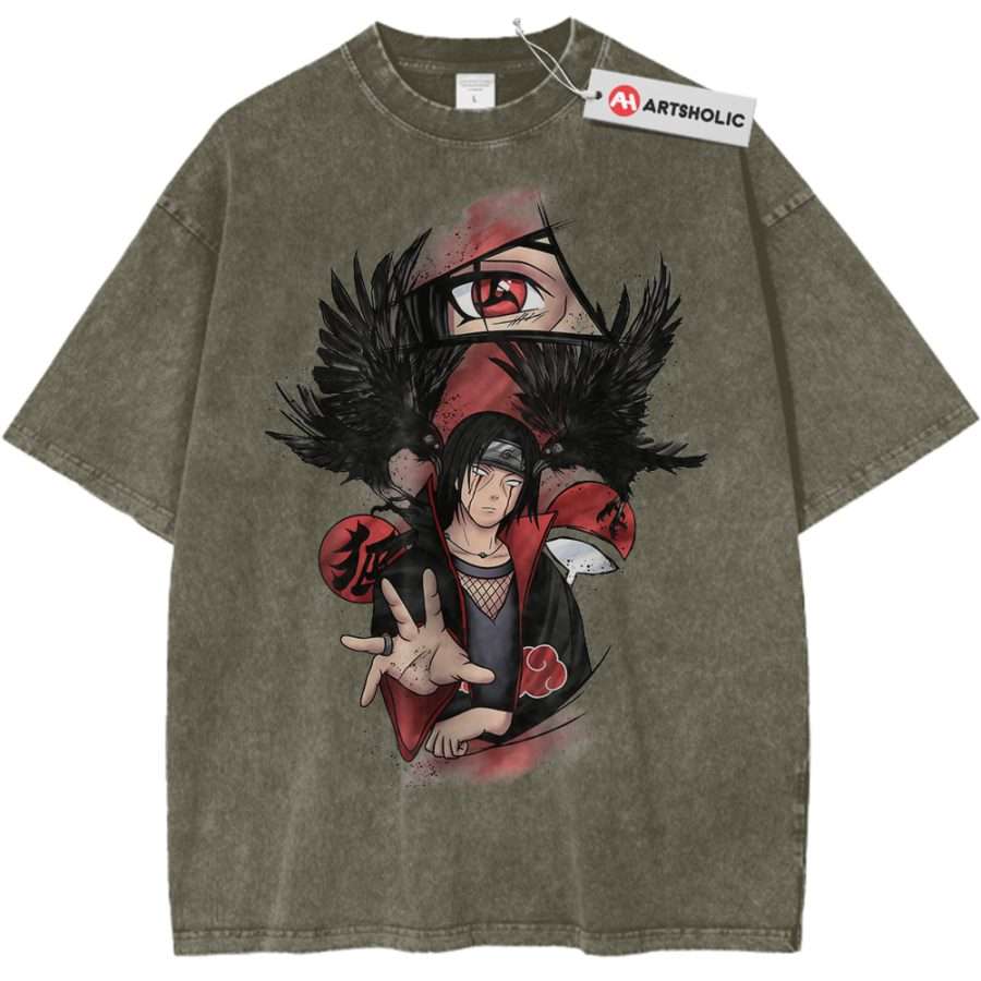 Alternative view of Itachi Uchiha Shirt, Naruto Shirt, Anime Shirt, Vintage T-Shirt