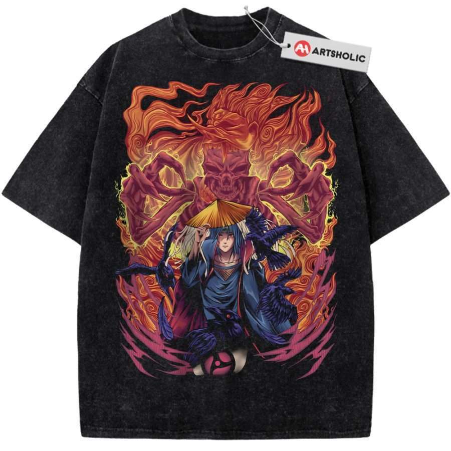 Alternative view of Itachi Uchiha Shirt, Naruto Shirt, Anime Shirt, Vintage T-Shirt