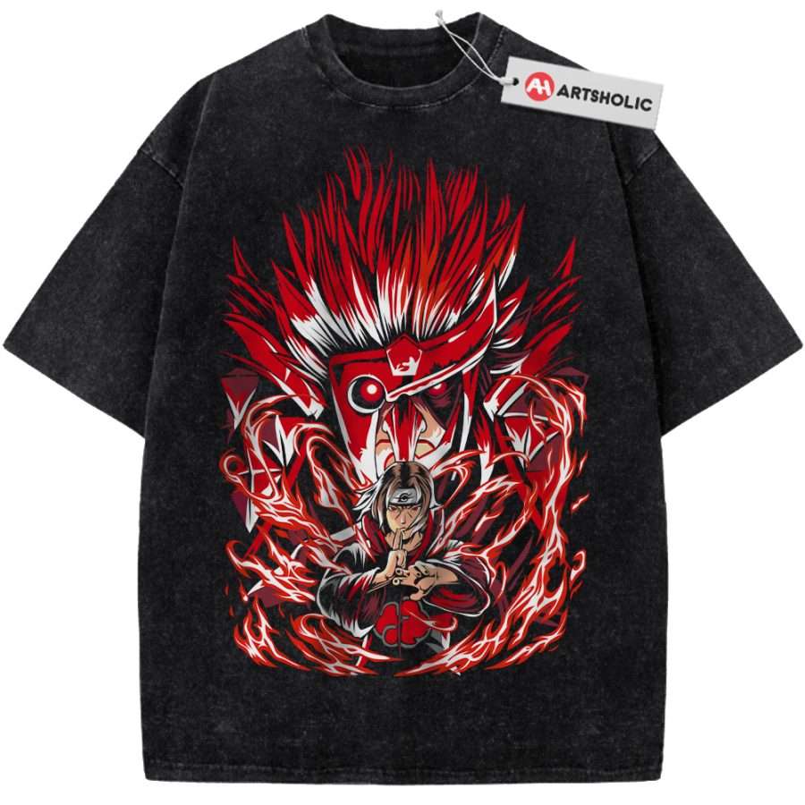 Alternative view of Itachi Uchiha Shirt, Naruto Shirt, Anime Shirt, Vintage T-Shirt