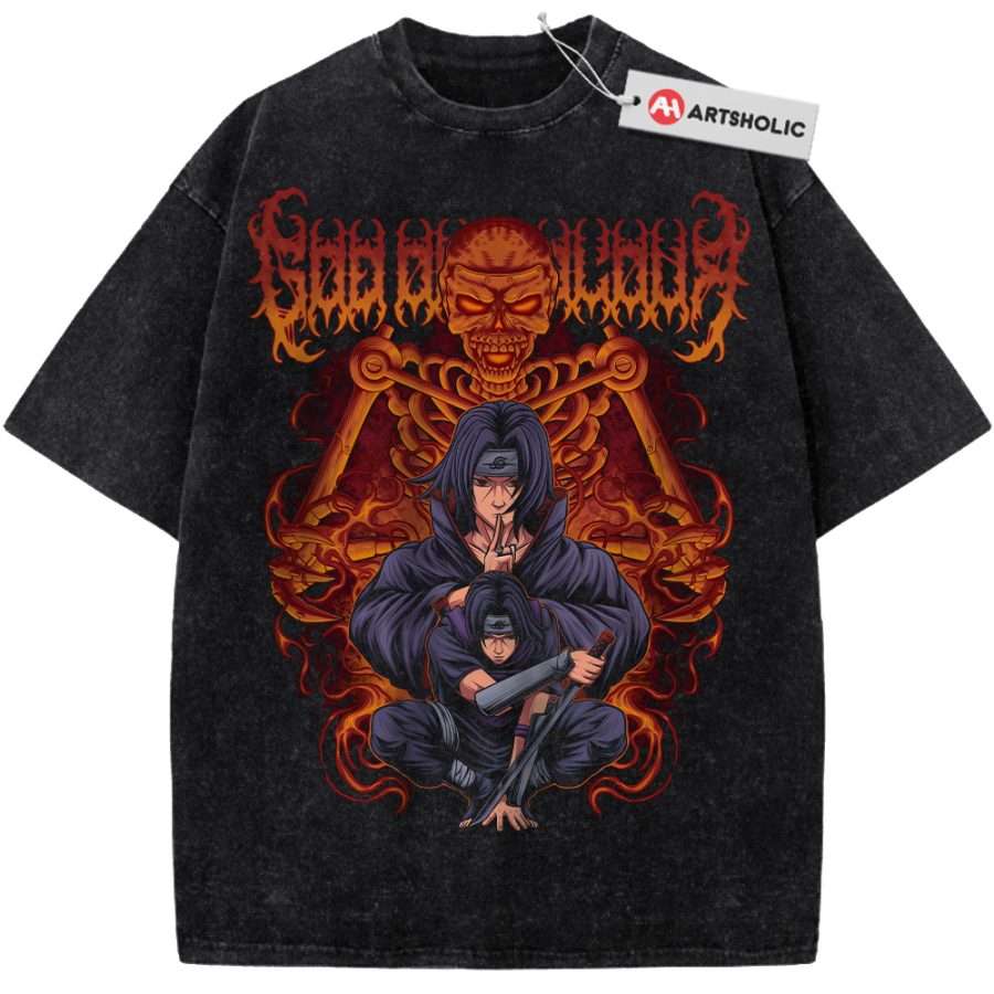 Alternative view of Itachi Uchiha Shirt, Naruto Shirt, Anime Shirt, Vintage T-Shirt