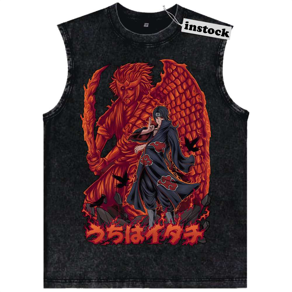 Itachi Uchiha Tank Top, Akatsuki Tank Top, Naruto Tank Top, Anime Tank Top, Vintage Tank Top