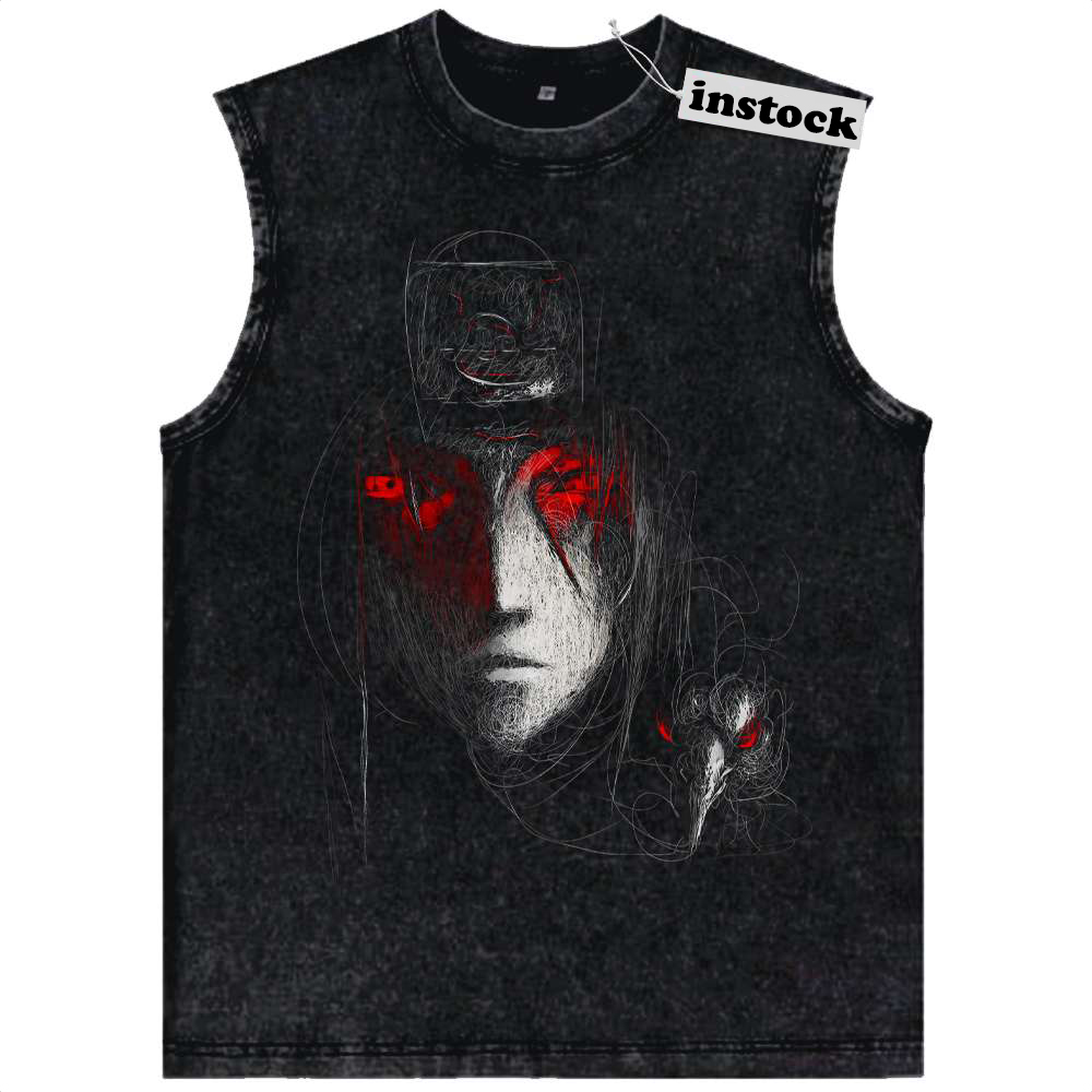 Itachi Uchiha Tank Top, Akatsuki Tank Top, Naruto Tank Top, Anime Tank Top, Vintage Tank Top
