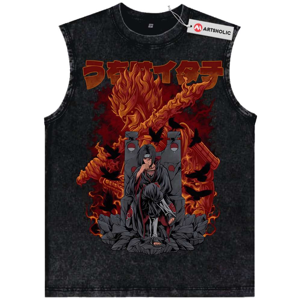 Itachi Uchiha Tank Top, Akatsuki Tank Top, Naruto Tank Top, Anime Tank Top, Vintage Tank Top