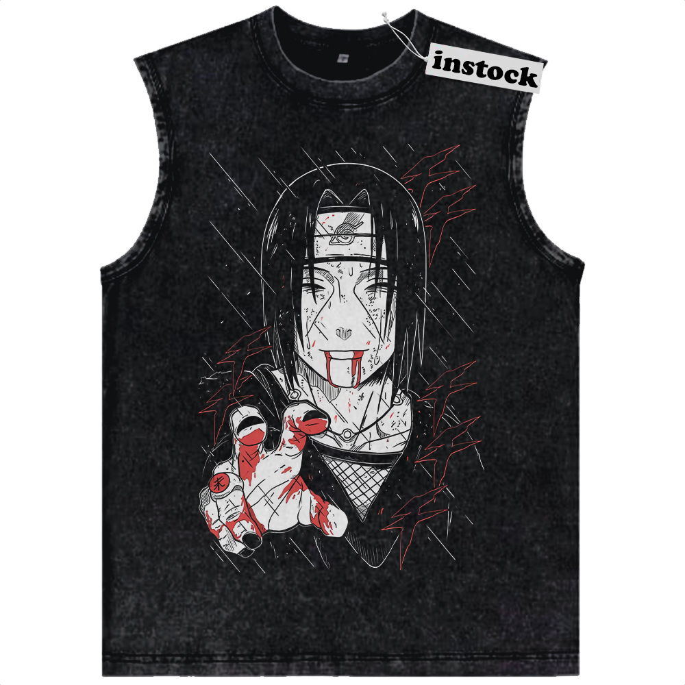 Itachi Uchiha Tank Top, Akatsuki Tank Top, Naruto Tank Top, Anime Tank Top, Vintage Tank Top